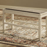 Ashley Furniture - Bolanburg Counter Dining Bench - Beige Fabric|Wood - Benches - Additional View 6