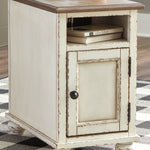 Ashley Furniture - REALYN CHAIR SIDE POWER END TABLE - Light Brown Wood - Tables - Additional View 1