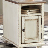 Ashley Furniture - REALYN CHAIR SIDE POWER END TABLE - Light Brown Wood - Tables - Additional View 1