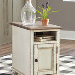 Ashley Furniture - REALYN CHAIR SIDE POWER END TABLE - Light Brown Wood - Tables - Additional View 2