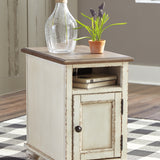 Ashley Furniture - REALYN CHAIR SIDE POWER END TABLE - Light Brown Wood - Tables - Additional View 2