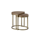 Bernards - ELURE NESTING TABLES - Light Brown Wood|Metal - Tables