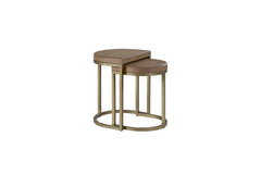 Bernards - ELURE NESTING TABLES - Light Brown Wood|Metal - Tables