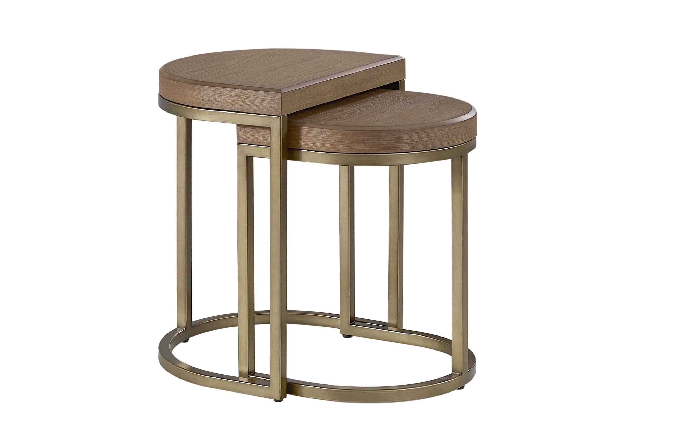 Bernards - ELURE NESTING TABLES - Light Brown Wood|Metal - Tables