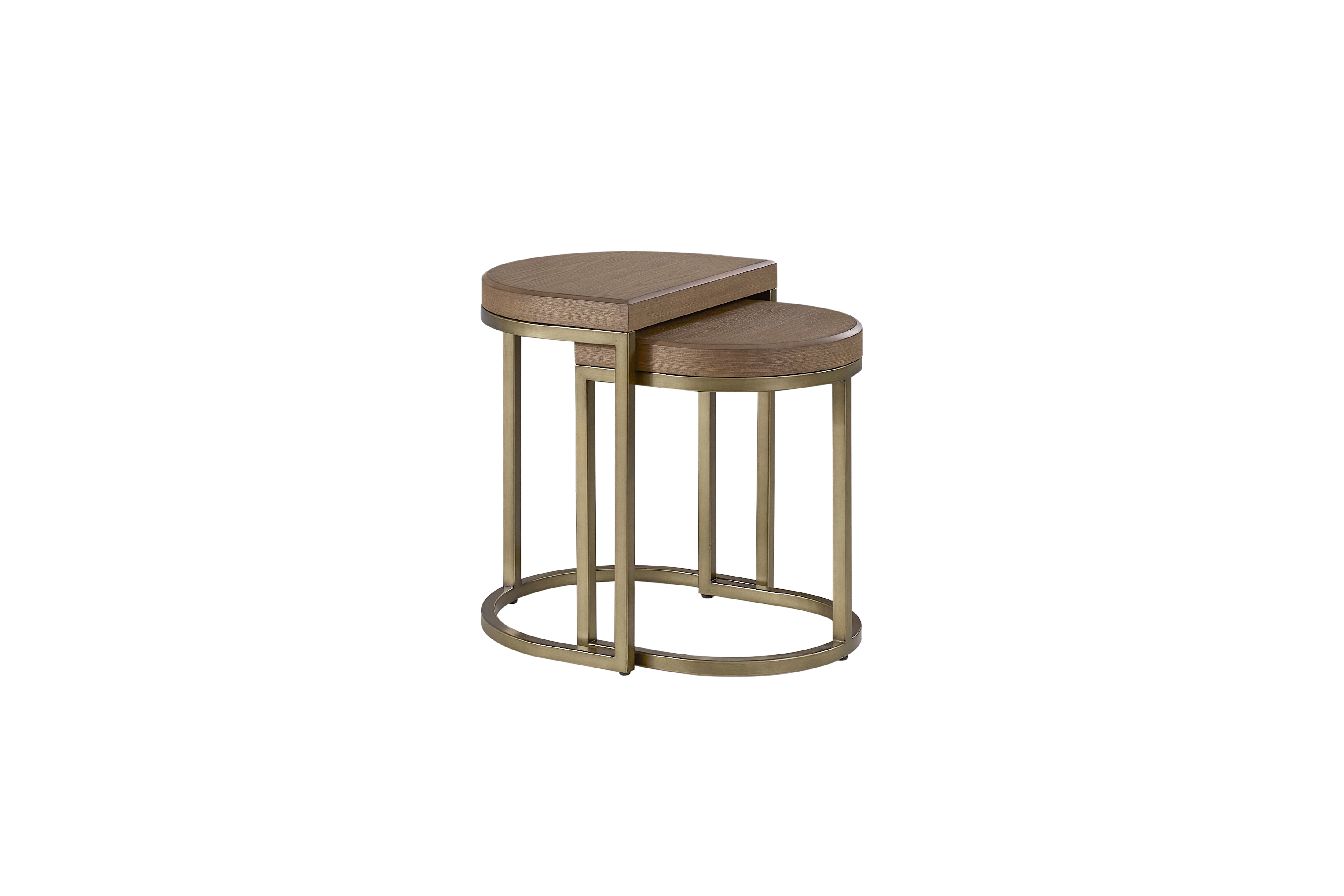 Bernards - ELURE NESTING TABLES - Light Brown Wood|Metal - Tables