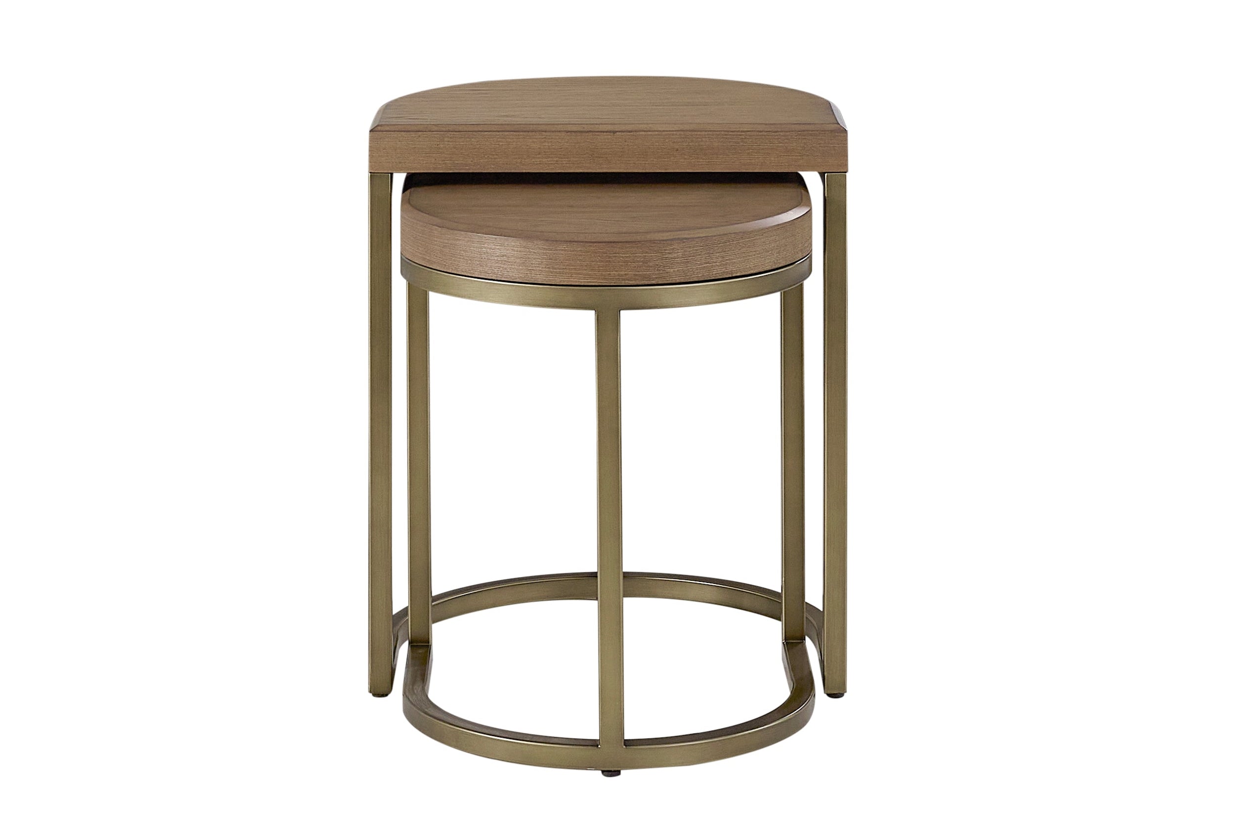 Bernards - ELURE NESTING TABLES - Light Brown Wood|Metal - Tables - Additional View 1
