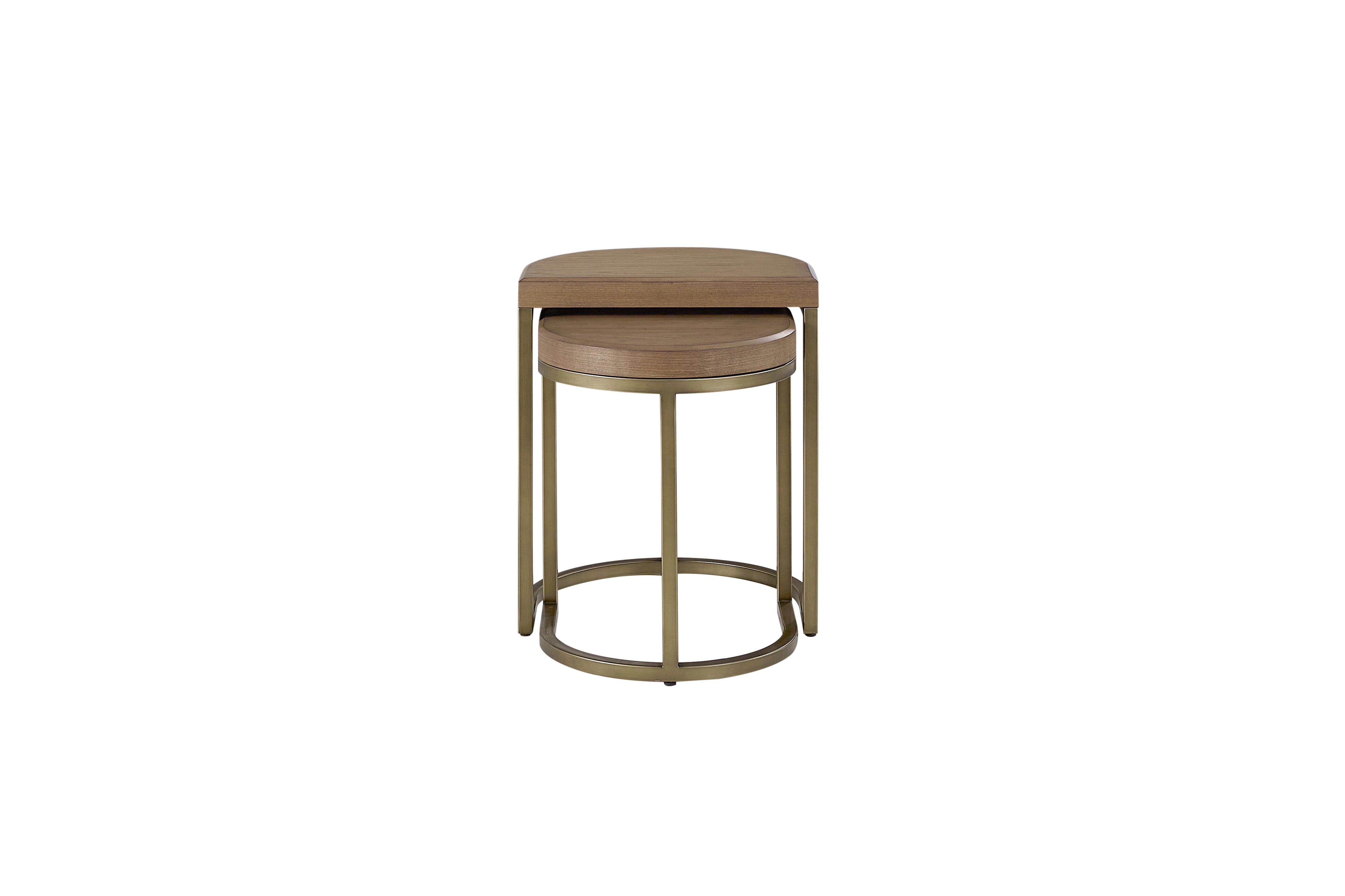Bernards - ELURE NESTING TABLES - Light Brown Wood|Metal - Tables - Additional View 1