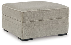 Ashley Furniture - Calnita Ottoman - Beige Fabric - Ottomans