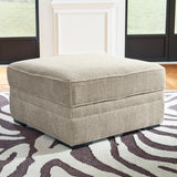 Ashley Furniture - Calnita Ottoman - Beige Fabric - Ottomans - Additional View 1