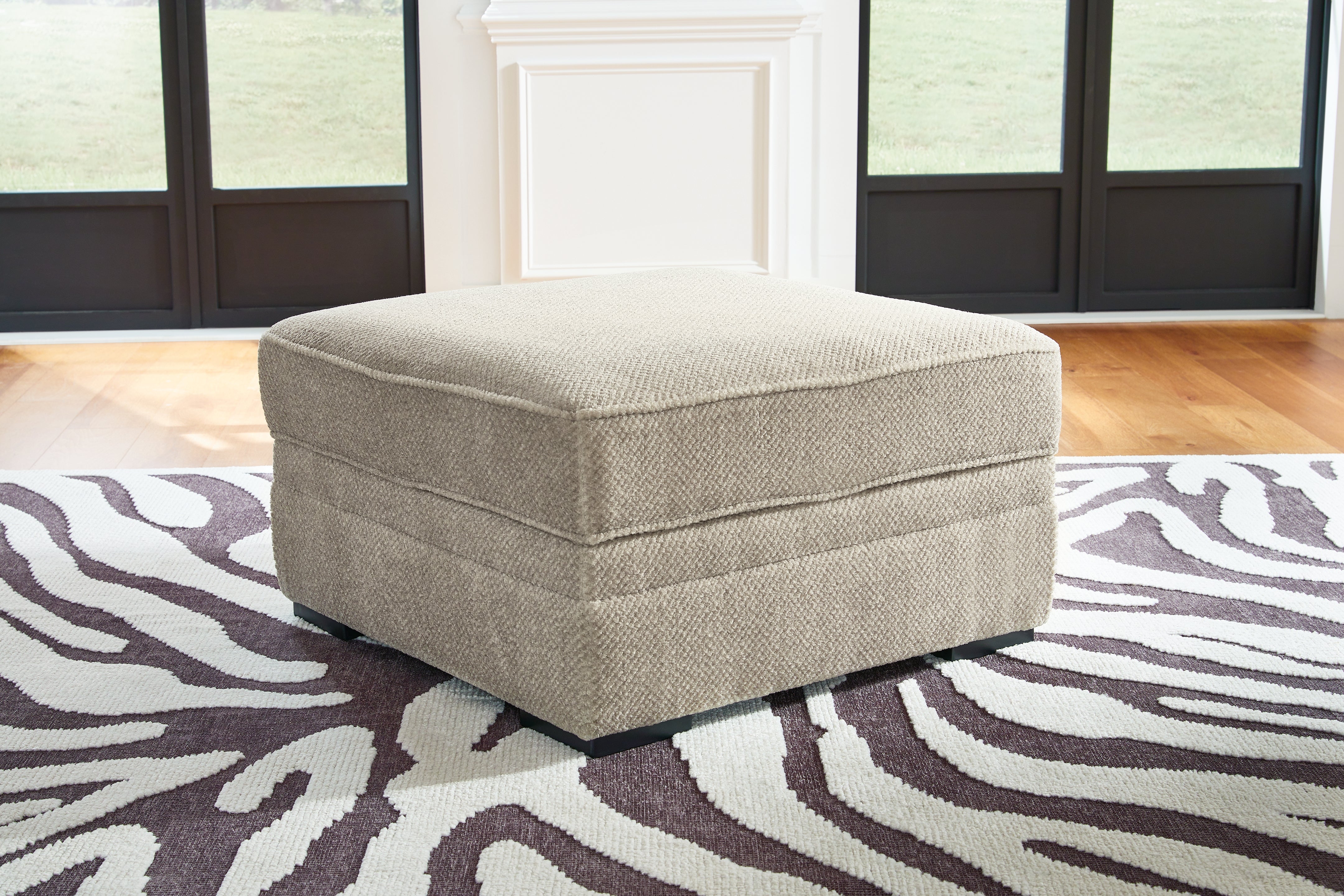 Ashley Furniture - Calnita Ottoman - Beige Fabric - Ottomans - Additional View 1
