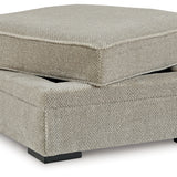 Ashley Furniture - Calnita Ottoman - Beige Fabric - Ottomans - Additional View 2