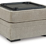 Ashley Furniture - Calnita Ottoman - Beige Fabric - Ottomans - Additional View 3