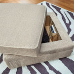 Ashley Furniture - Calnita Ottoman - Beige Fabric - Ottomans - Additional View 6