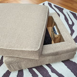 Ashley Furniture - Calnita Ottoman - Beige Fabric - Ottomans - Additional View 6