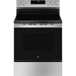 GE STAINLESS ELECTRIC FREE-STANDING SELF CLEANING RANGE - Pearl Silver|Black - Ranges