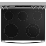 GE STAINLESS ELECTRIC FREE-STANDING SELF CLEANING RANGE - Pearl Silver|Black - Ranges - Additional View 1