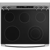 GE STAINLESS ELECTRIC FREE-STANDING SELF CLEANING RANGE - Pearl Silver|Black - Ranges - Additional View 1