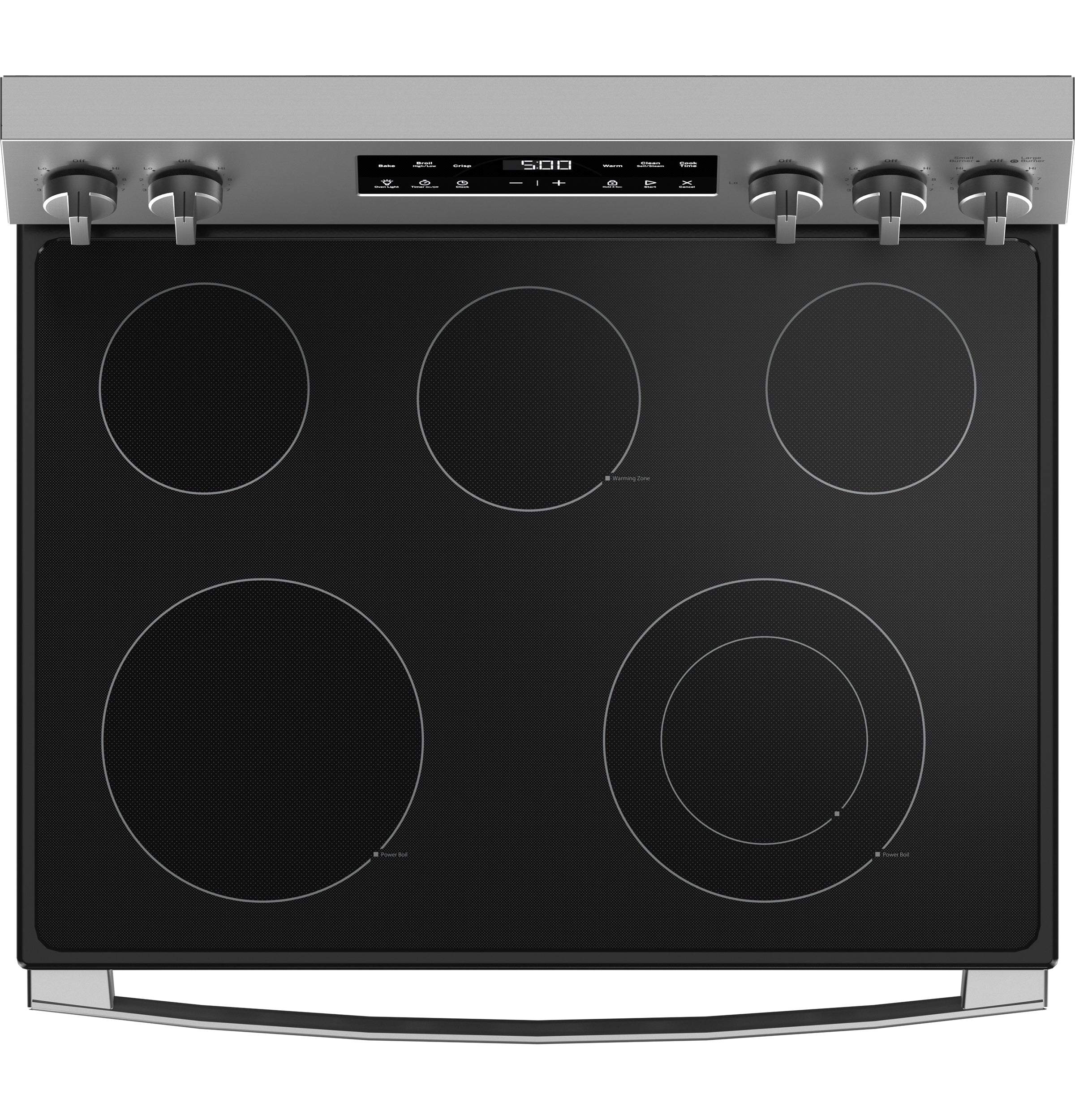 GE STAINLESS ELECTRIC FREE-STANDING SELF CLEANING RANGE - Pearl Silver|Black - Ranges - Additional View 1