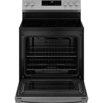 GE STAINLESS ELECTRIC FREE-STANDING SELF CLEANING RANGE - Pearl Silver|Black - Ranges - Additional View 2