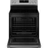 GE STAINLESS ELECTRIC FREE-STANDING SELF CLEANING RANGE - Pearl Silver|Black - Ranges - Additional View 2