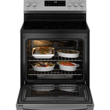 GE STAINLESS ELECTRIC FREE-STANDING SELF CLEANING RANGE - Pearl Silver|Black - Ranges - Additional View 3