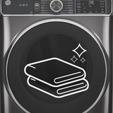 GE CARBON GRAPHITE FRONT LOAD ELECTRIC 7.8CU STEAM DRYER - Black - Dryers - Additional View 13