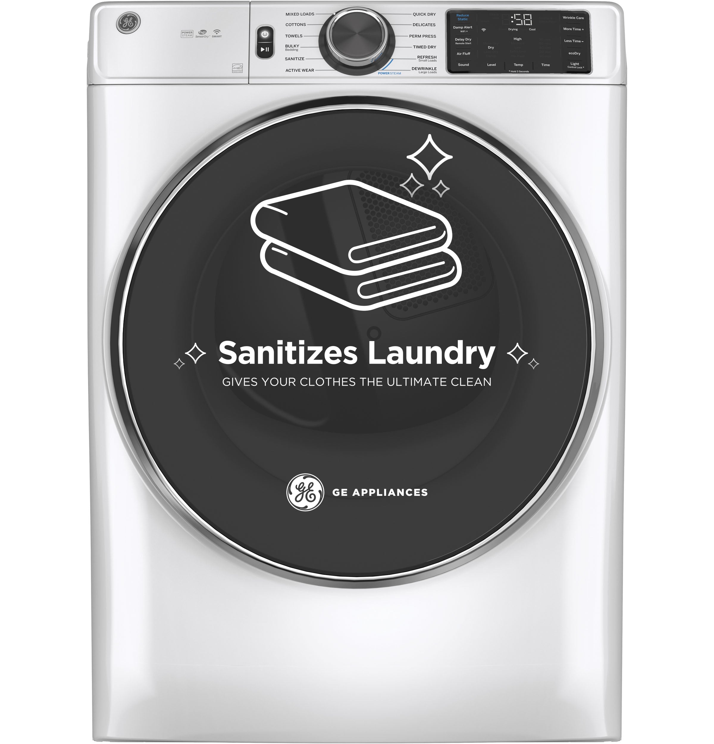 GE CARBON GRAPHITE FRONT LOAD ELECTRIC 7.8CU STEAM DRYER - Black - Dryers - Additional View 18