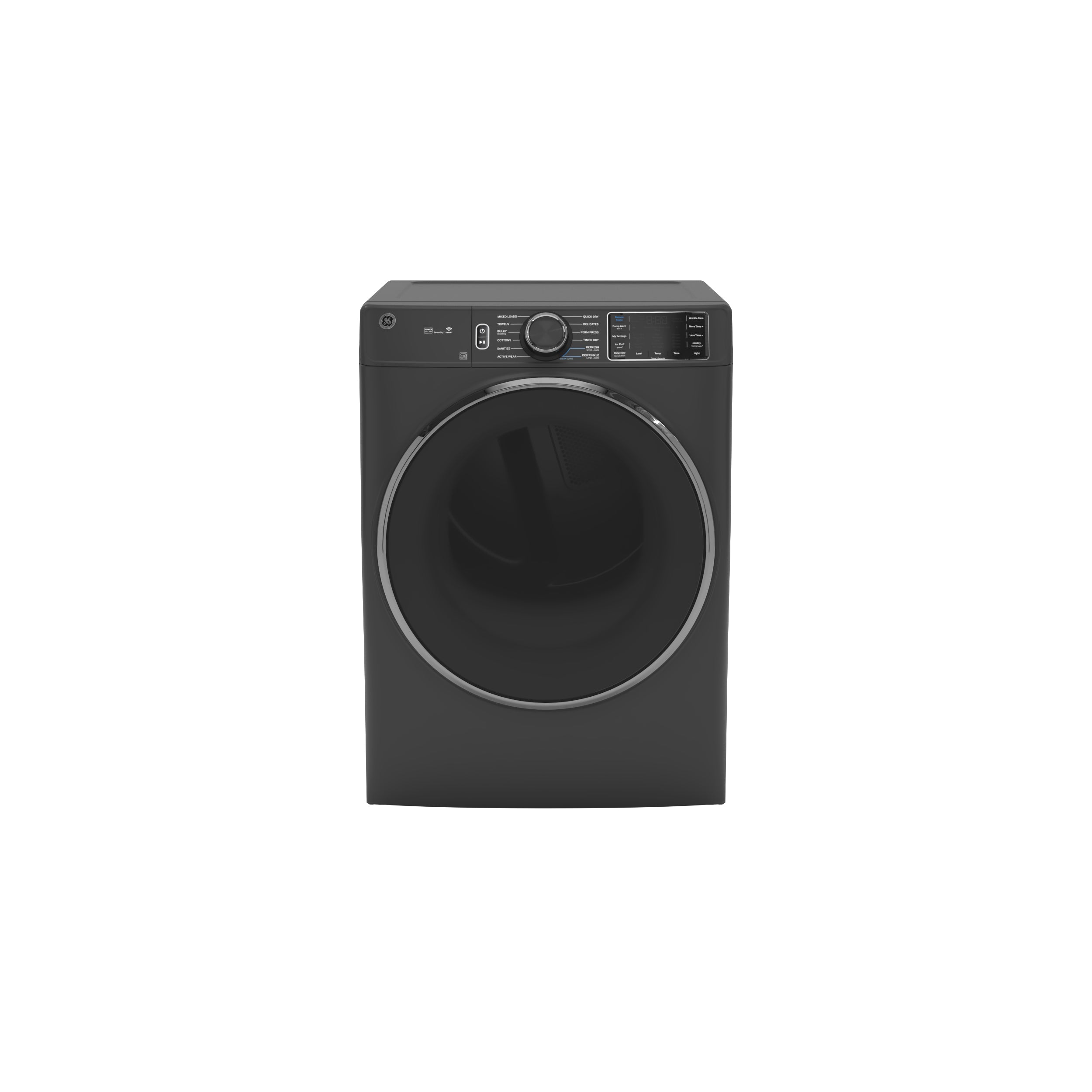 GE CARBON GRAPHITE FRONT LOAD ELECTRIC 7.8CU STEAM DRYER - Black - Dryers - Additional View 20