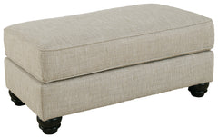 Ashley Furniture - ASANTI FOG OTTOMAN - Pearl Silver Fabric - Ottomans