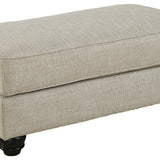 Ashley Furniture - ASANTI FOG OTTOMAN - Pearl Silver Fabric - Ottomans