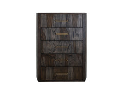 International Furniture Direct - RIVERBEND EMBER CHEST - Dark Brown Wood - Chests