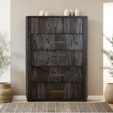 International Furniture Direct - RIVERBEND EMBER CHEST - Dark Brown Wood - Chests - Additional View 2