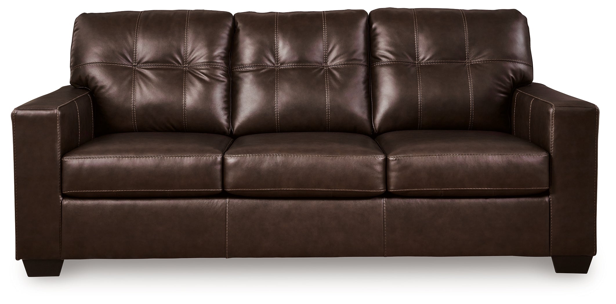 Ashley Furniture - Santorine Dark Brown Leather Sofa - Leather Match - Sofas - Additional View 2