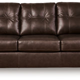 Ashley Furniture - Santorine Dark Brown Leather Sofa - Leather Match - Sofas - Additional View 2