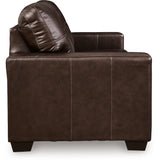 Ashley Furniture - Santorine Dark Brown Leather Sofa - Leather Match - Sofas - Additional View 3