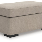 Ashley Furniture - SARAROSE HEATHER OTTOMAN - Beige Fabric - Ottomans