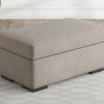 Ashley Furniture - SARAROSE HEATHER OTTOMAN - Beige Fabric - Ottomans - Additional View 1