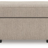 Ashley Furniture - SARAROSE HEATHER OTTOMAN - Beige Fabric - Ottomans - Additional View 2