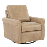 Luke Leather Swivel Glide Chair