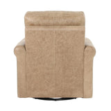 Luke Leather Swivel Glide Chair