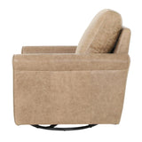 Luke Leather Swivel Glide Chair