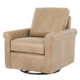 Luke Leather Swivel Glide Chair