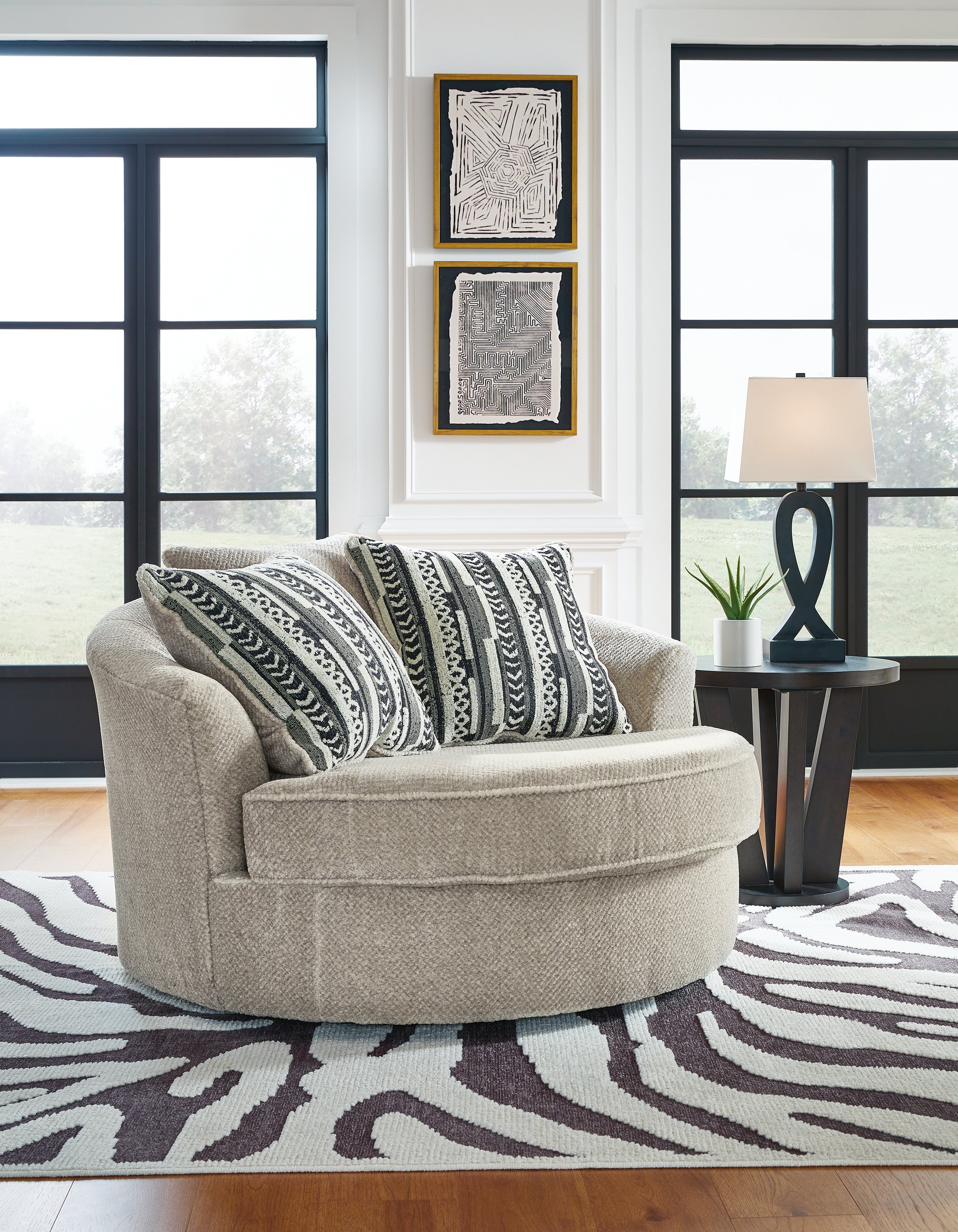 Ashley Furniture - Calnita Chair - Beige Fabric - Chairs - Additional View 1