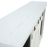 Sterling Barn Door Media Console - Aged White - Additional View 5