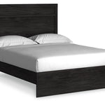 Ashley Furniture - Belachime Queen Panel Bed - Black - Wood - Beds