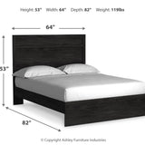 Ashley Furniture - Belachime Queen Panel Bed - Black - Wood - Beds - Additional View 4