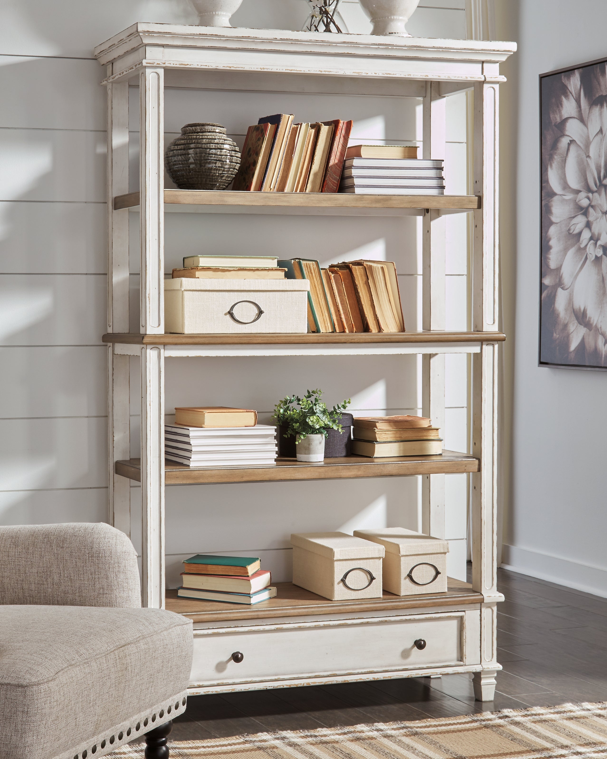 Ashley Furniture - REALYN BOOKCASE - White Wood - Bookcases - Additional View 1