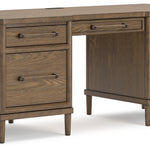 Ashley Furniture - ROANHOWE HOME OFFICE DESK - Dark Brown Wood - Desks