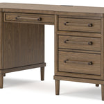 Ashley Furniture - ROANHOWE HOME OFFICE DESK - Dark Brown Wood - Desks - Additional View 2
