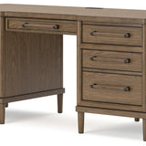 Ashley Furniture - ROANHOWE HOME OFFICE DESK - Dark Brown Wood - Desks - Additional View 2